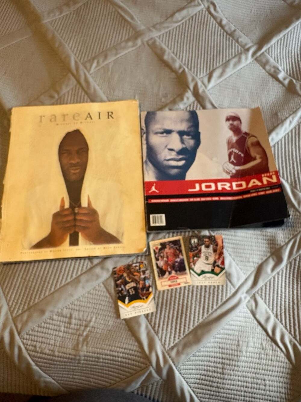 Jordan Book, Jordan Brand Magazine & 3 Assorted Basketball Cards